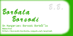 borbala borsodi business card